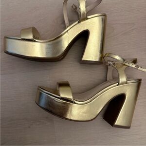 Gold Platform Heels